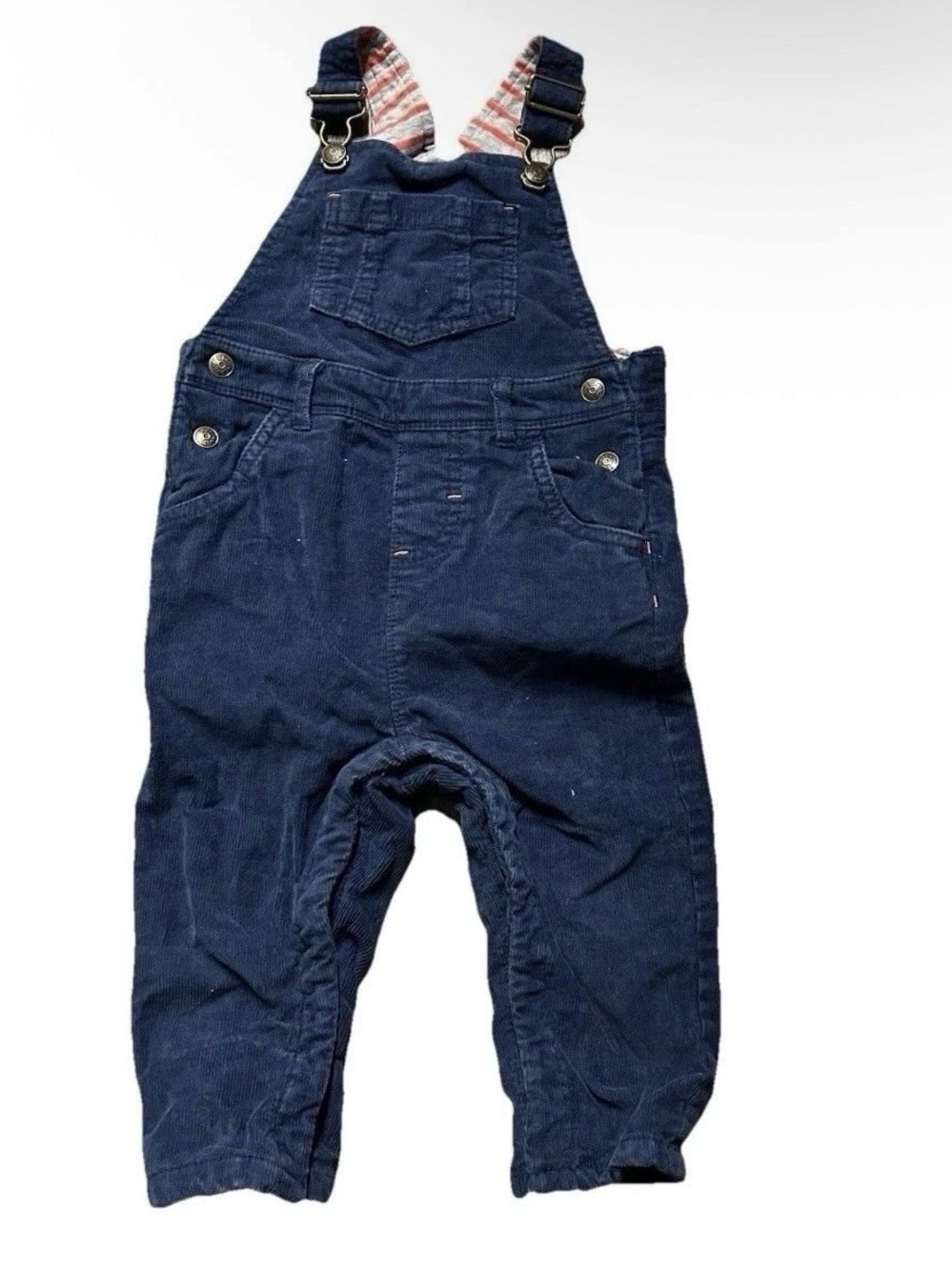 Baby Boden Navy Blue Corduroy Lined Overalls Size 18-24 Months